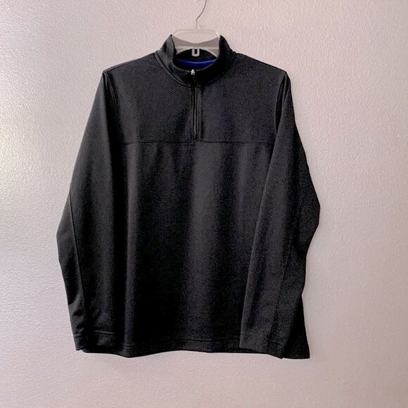 LANDS’ END outfitters quarter zip long sleeve textured/patterned shirt UNISEX - Picture 1 of 10